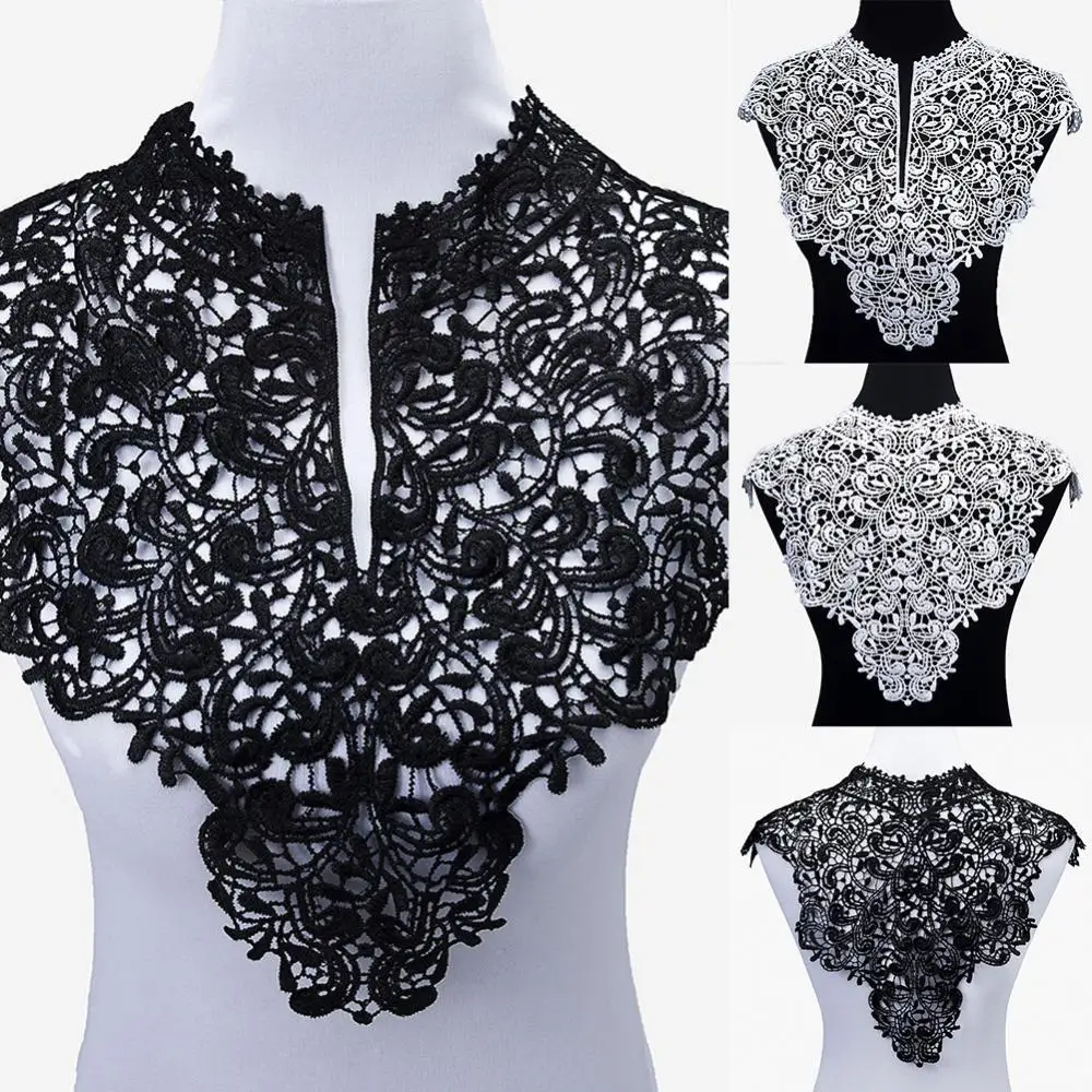 Кружевной воротник Цветочный вырез искусственная ткань для ткани одежда шитье