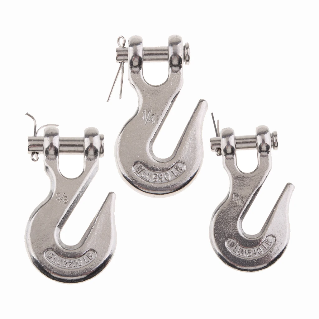 

316 Stainless Steel Clevis Grab Hook Rigging Tow Winch Equipment 1/4"