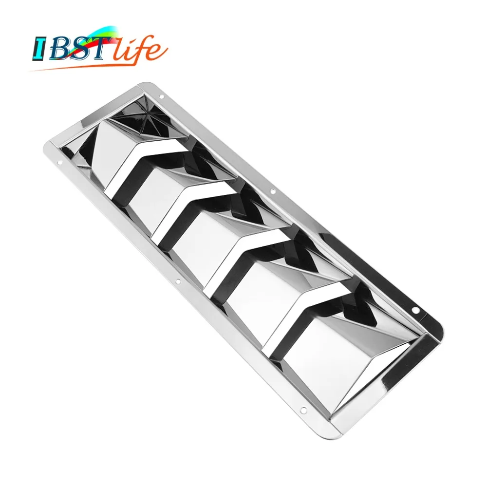 

5 Slots Stainless Steel 304 Boat Marine Square Air Louver Vent Grille Ventilation Louvered Ventilator Grill Cover