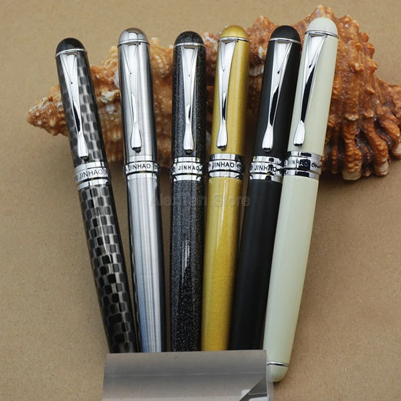 

Jinhao X750 Elegant 18KGP 0.5mm Medium Nib Metal Fountain Pen Black Grey Silver Blue Pink Multicolor For Choice Jinhao 750