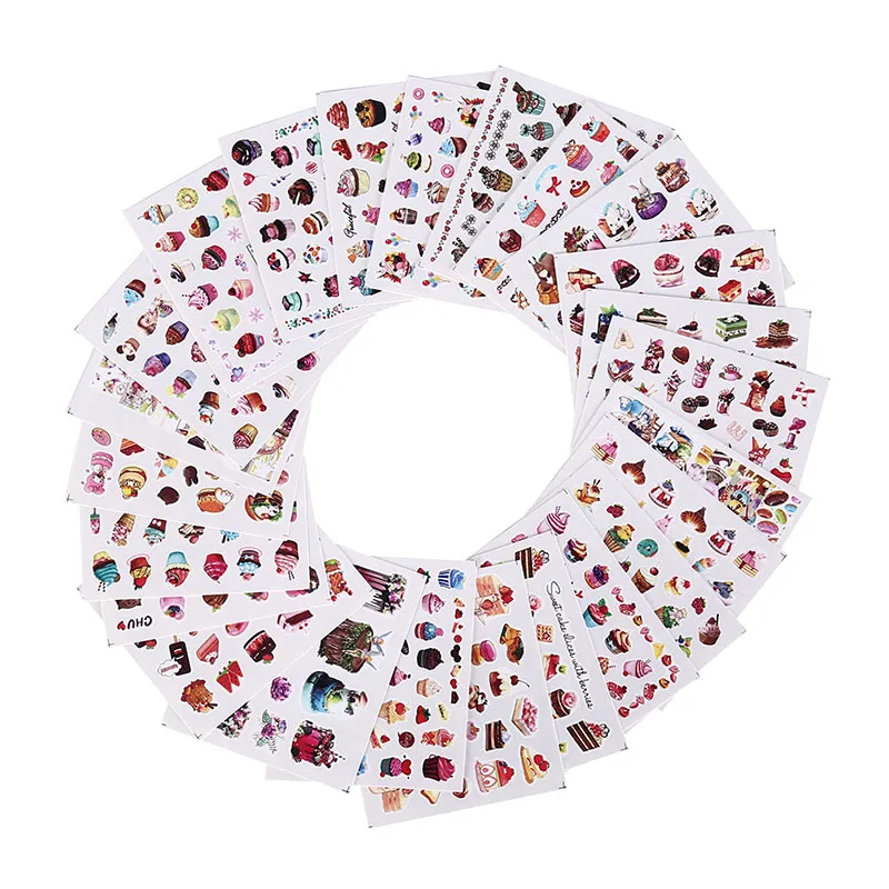 24 шт. женские водостойкие татуировки гвоздь для макияжа художественные деколи