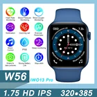 Смарт-часы W56 мужские и женские IP68 Водонепроницаемый сердечного ритма монитор ЭКГ Smartwatch тела Температура для IOS и Android телефон PK 12 Max