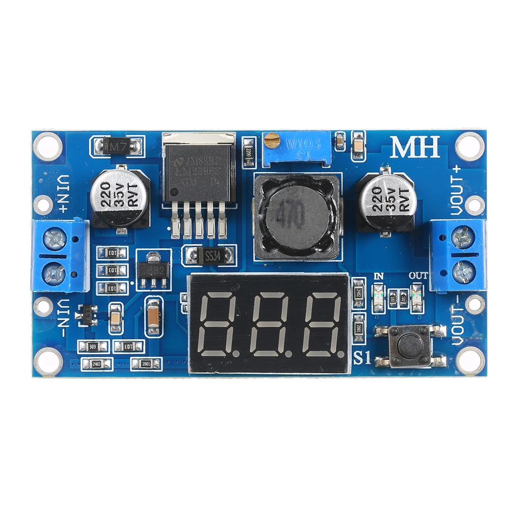 3A 5A 75W 24V to 12/5V LM2596S DC Step Down Регулируемый Модуль питания LM2596 регулятор напряжения с
