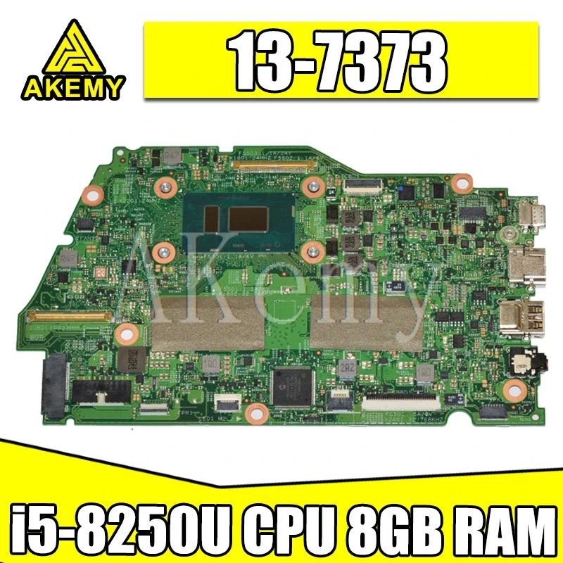 Для For DELL Inspiron 13 7373 13-7373 7370 материнская плата для ноутбука с i5-8250U 1 6 Ghz CPU 8GB RAM CN-0VTHG7