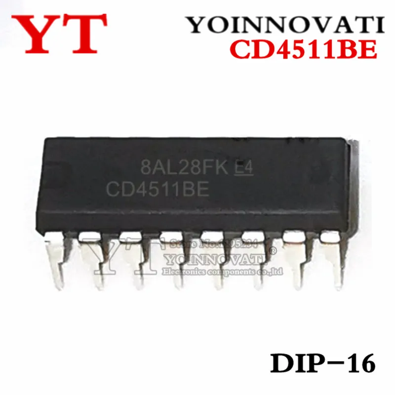 

25pcs/lots CD4511BE CD4511 4511 7-SEG LED DECOD/DRVR 16-DIP IC Best quality
