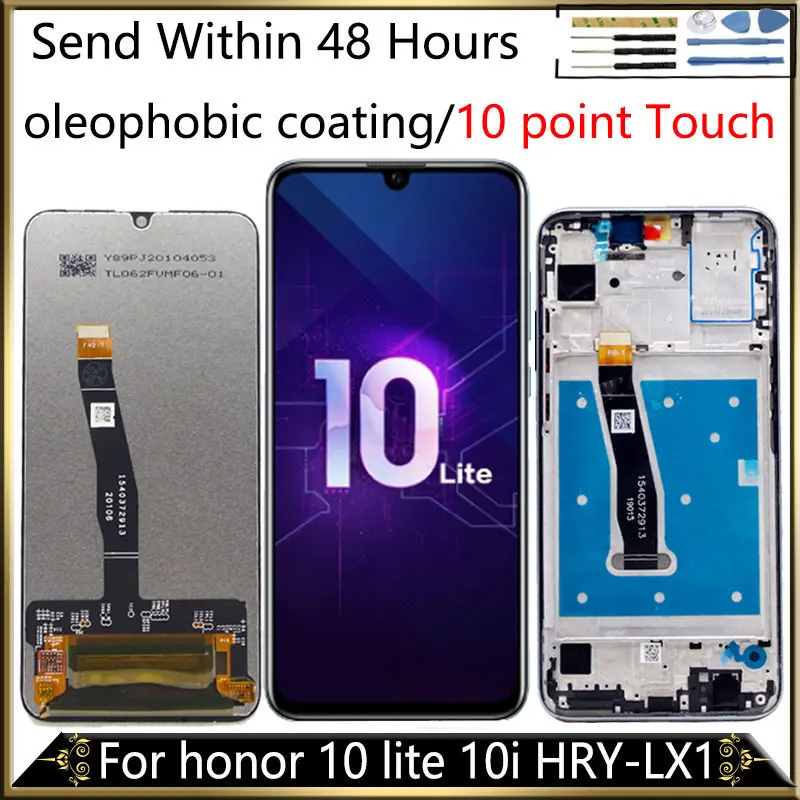 Оригинальный ЖК дисплей для Honor 10 Lite HUAWEI Я сборочного узла сенсорного экрана