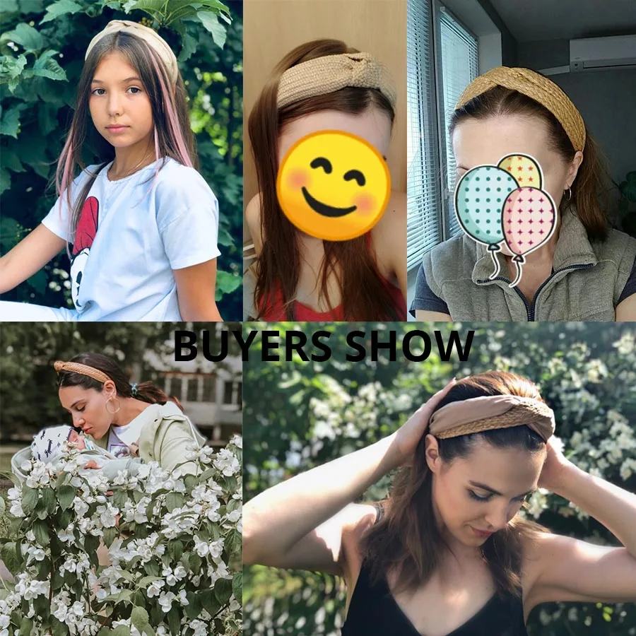 Женский обруч для волос Haimeikang плетеный ободок ручной работы в богемном стиле с