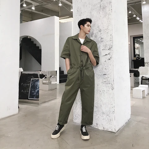 Уличные свободные брюки Jiufenku в стиле хип-хоп с короткими рукавами, модные брендовые костюмы в стиле ретро, цельная Летняя мужская одежда в японском стиле