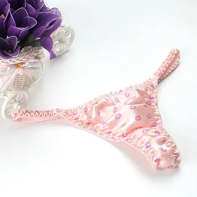 Новые сексуальные атласные женские стринги размера плюс нижнее белье с низкой посадкой трусики стринги легкие сухие и дышащие Бесшовные Короткие стринги - Цвет: 17