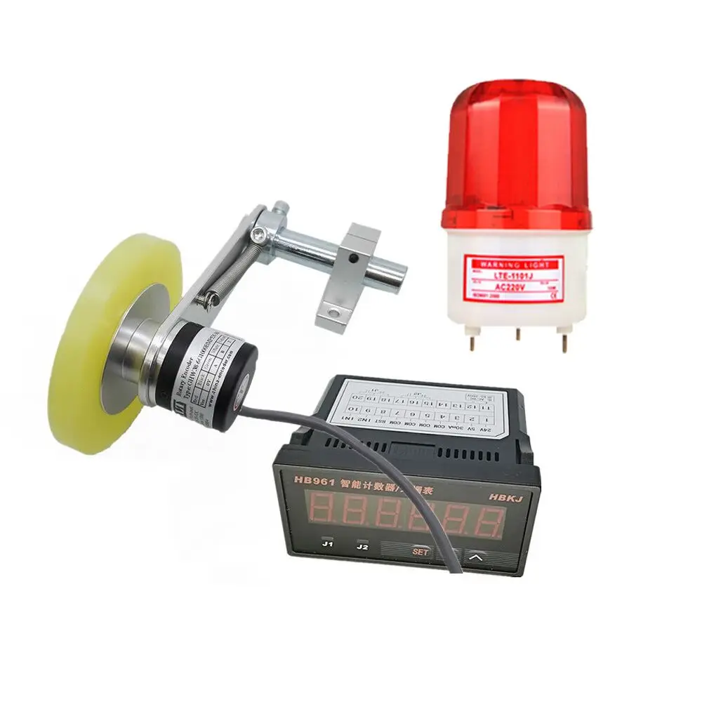 

high quality alarm function 300mm perimeter wheel roller encoder distance measure readout