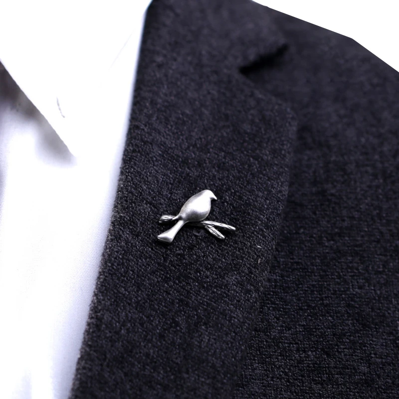 2 шт. винтажные металлические булавки для воротника в виде птицы|Броши| |