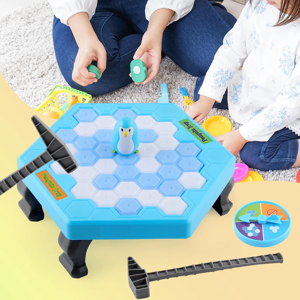 Мини ловушка в виде пингвина настольная игра блочный Молот для льда игрушка