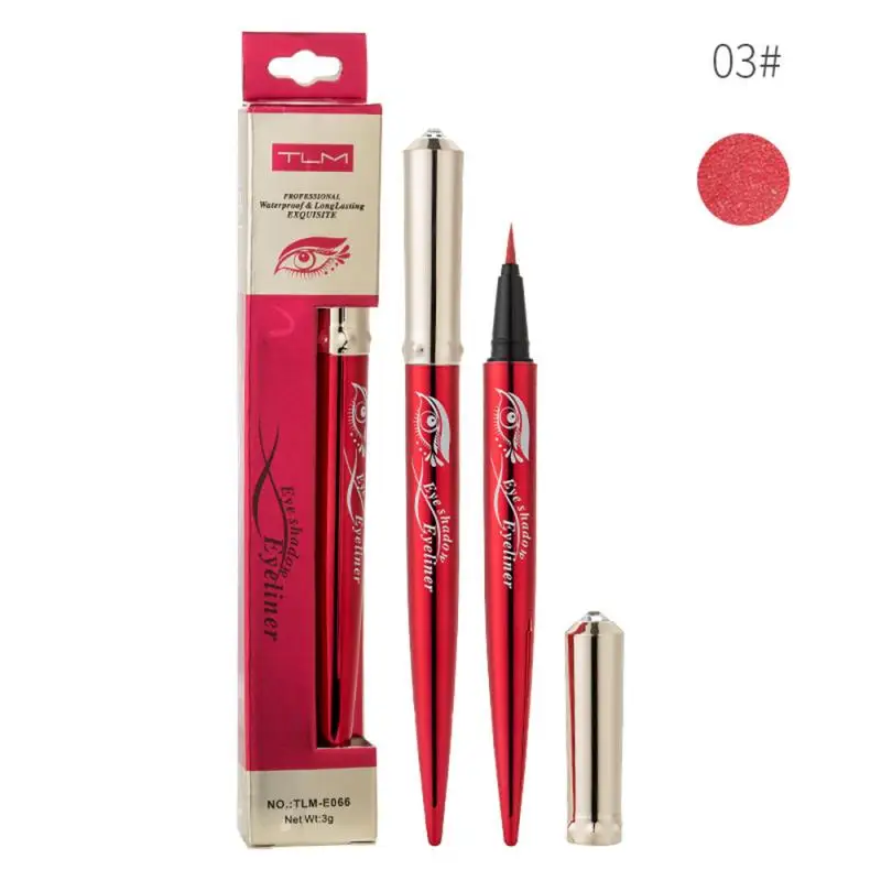 

6 Colors Pearlescent Eye Liner Pen Lasting Waterproof Pigment Red Blue Eyeliner Pen Women Eye Makeup Cosmetic Maquiagem TSLM2
