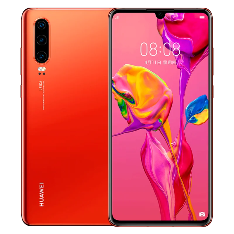 Amber sunrise Мобильный телефон huawei P30 6,1 дюймов OLED экран 8 Гб 64 Гб Kirin 980 Восьмиядерный Android 9,1 NFC 3650 мАч IP53 - Цвет: Amber sunrise