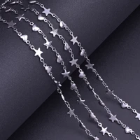 2meterslot star heart chains around the neck stainless steel necklace chain making jewelry accessories bracelets women charms