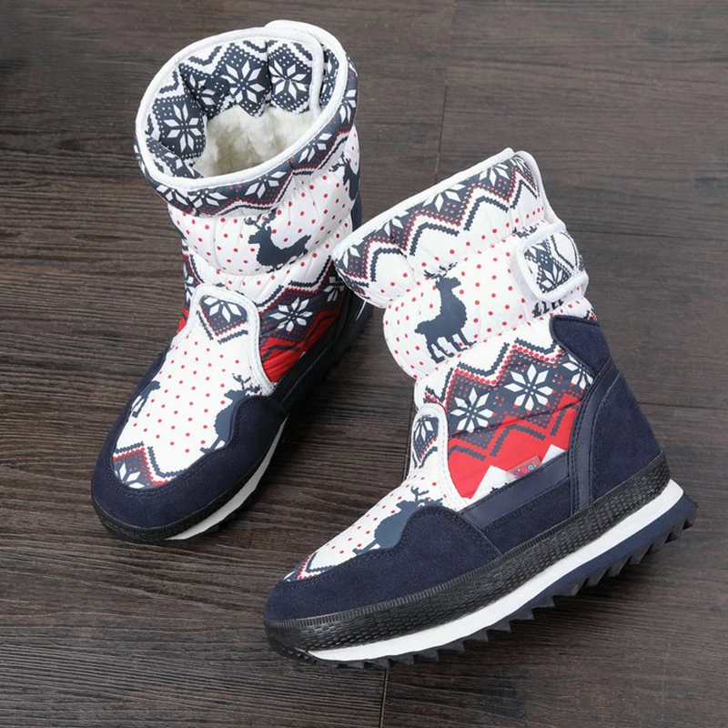 Женские зимние сапоги плюшевые теплые 30% Натуральная шерсть стелька коровья