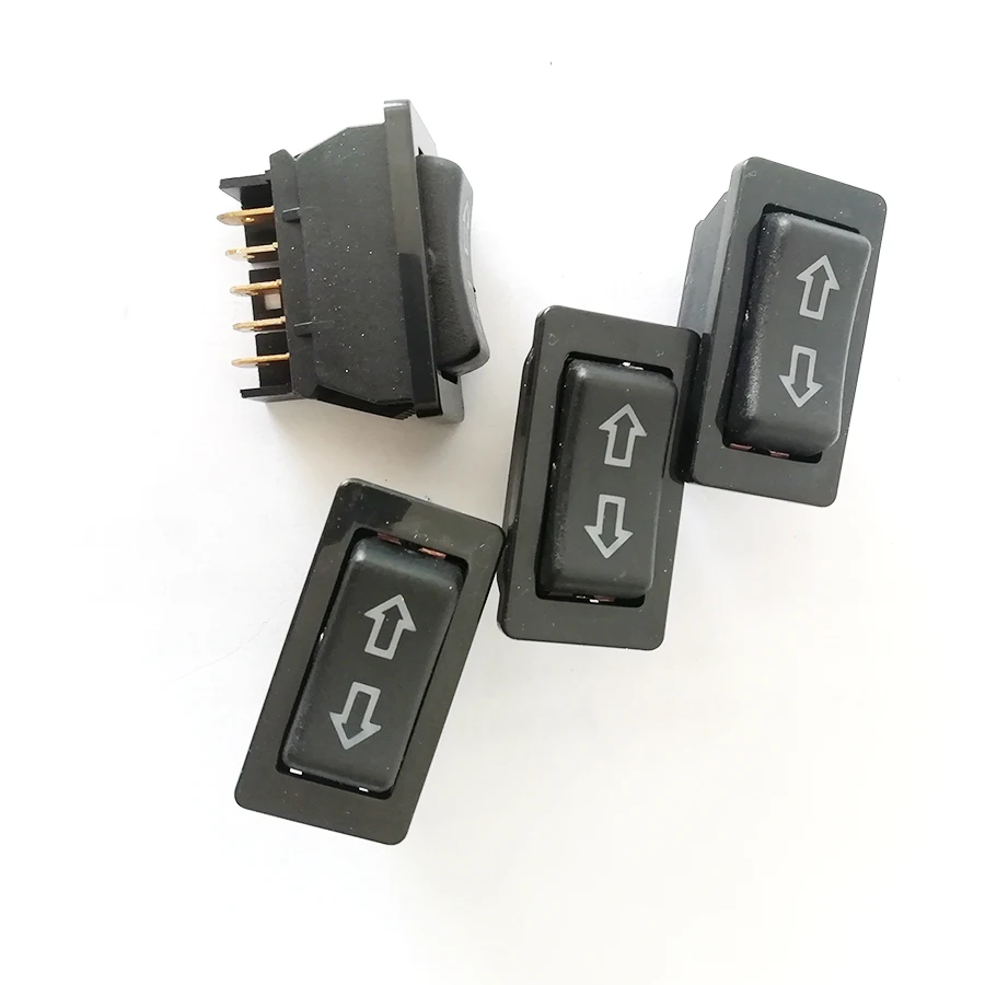 

4 Pcs 12V 20A Car Power Window Switch 5 Pin Power Door Lock Power Window Rocker Replacement Switches