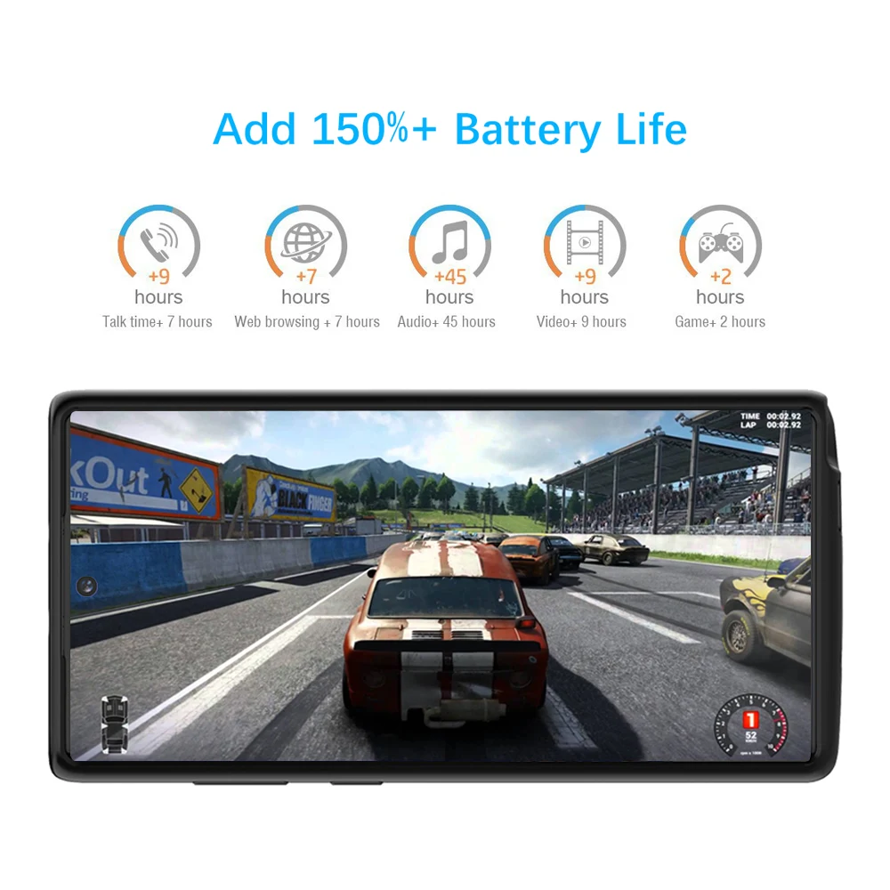 Для Samsung Galaxy Note 10 Plus чехол для зарядного устройства 6000 мАч Внешнее запасное