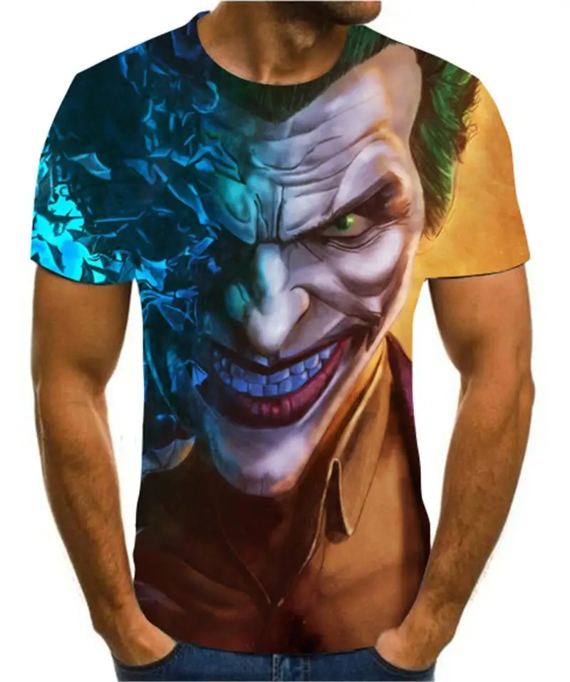

Horror Movie Penny Wise Clown Joker 3d Printed T-shirt Men/women Hip Hop Street T-shirt Xxs-6xl