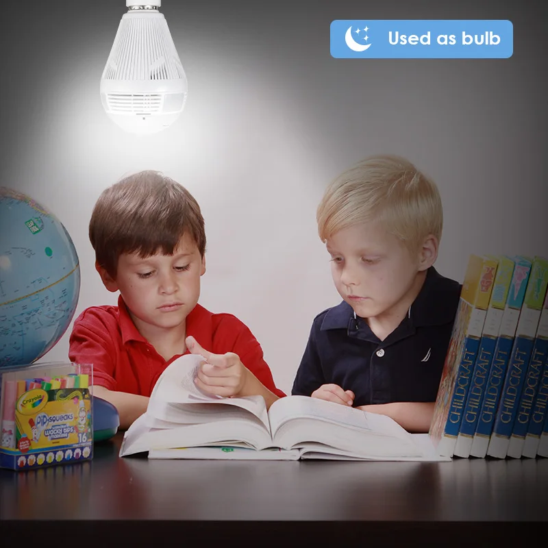 Светодиодный светильник 360 градусов беспроводная домашняя безопасность WiFi CCTV