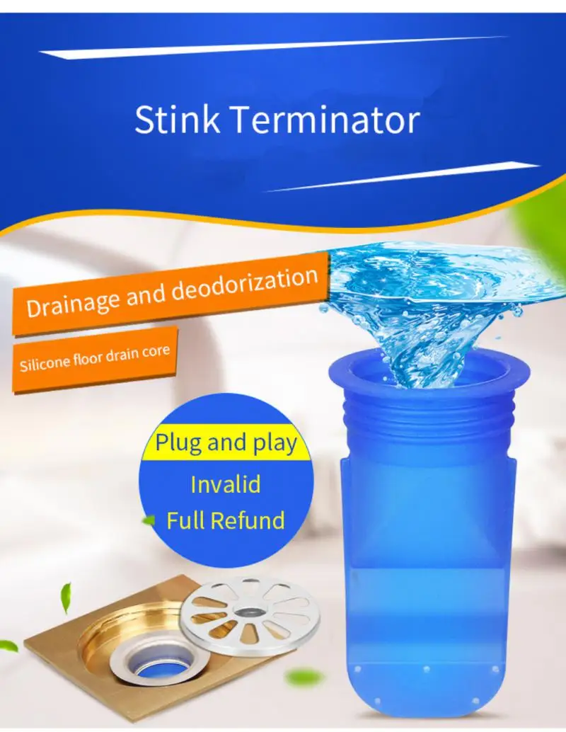 

Floor Drain Seal Drain Deodorant Silicone Core Insect Control Backflow Preventer One Way Valve For Bathroom Pipes Tube In Toilet