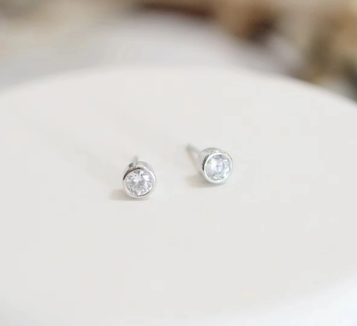 

TE035 925 пробы Серебряное кольцо с имитацией бриллианта NSCD, очень блестящее