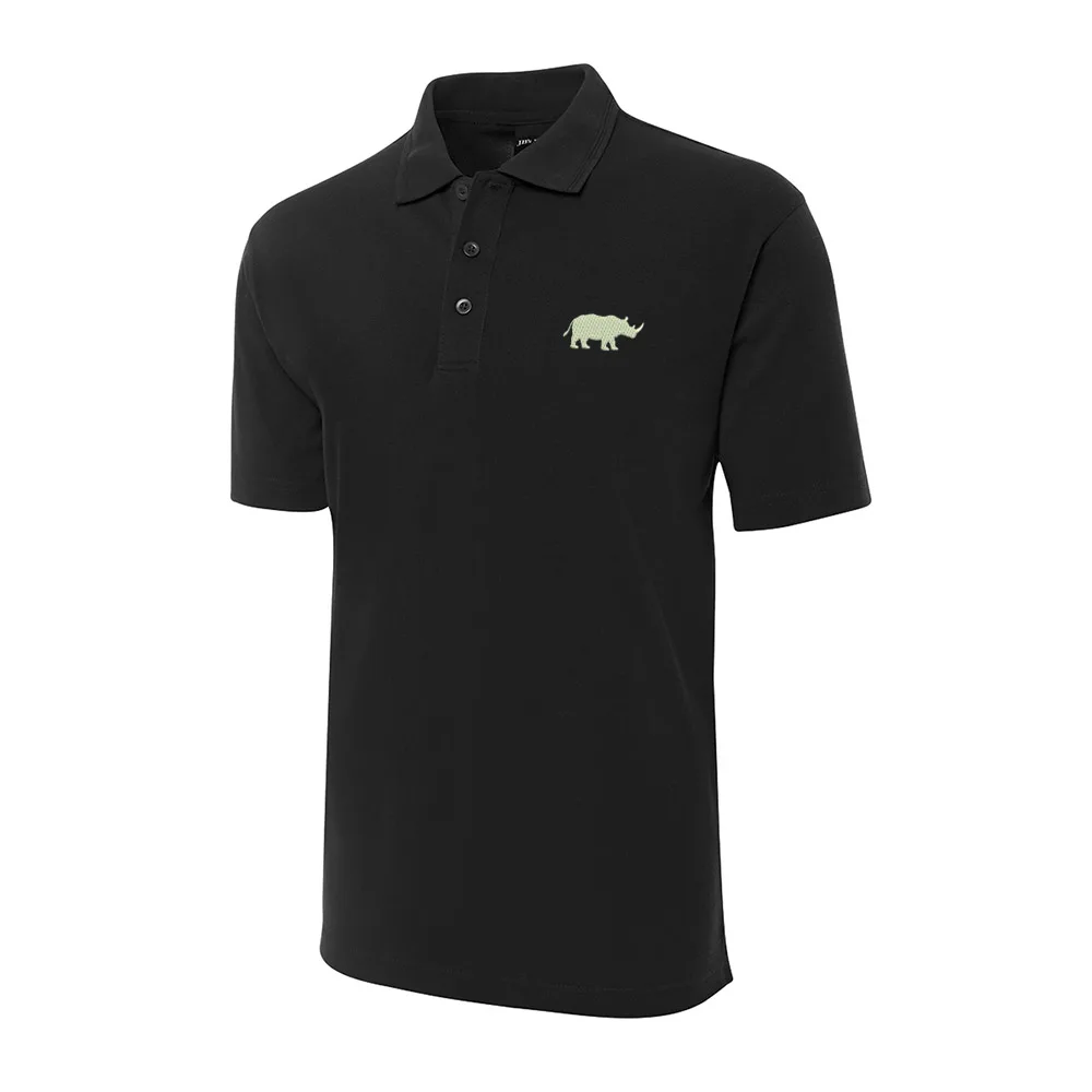 

Rhinos Animal Embroidery Shrot Sleeve Polo Shirts Embroidered Men's Shirts