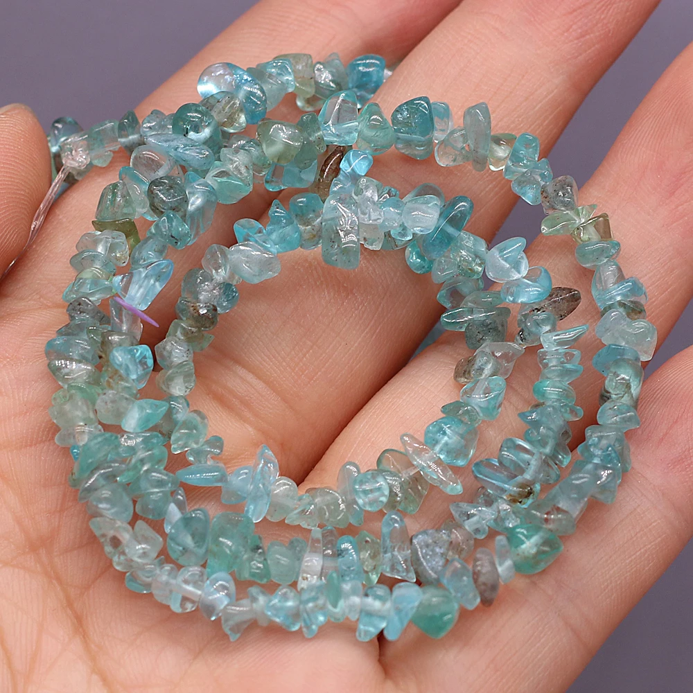 

Natural Semi-precious Stone Unshaped Blue 3x5-4x6mm For DIY Necklace Earrings Accessories Gift Length 40cm