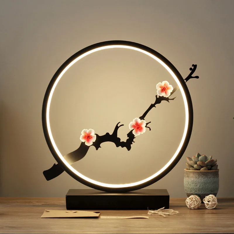 

New Chinese Style Table Lamp Living Room Bedroom Hallway Study Led Table Lamp Zen Atmosphere Chinese Style Lighting Desk Lamp