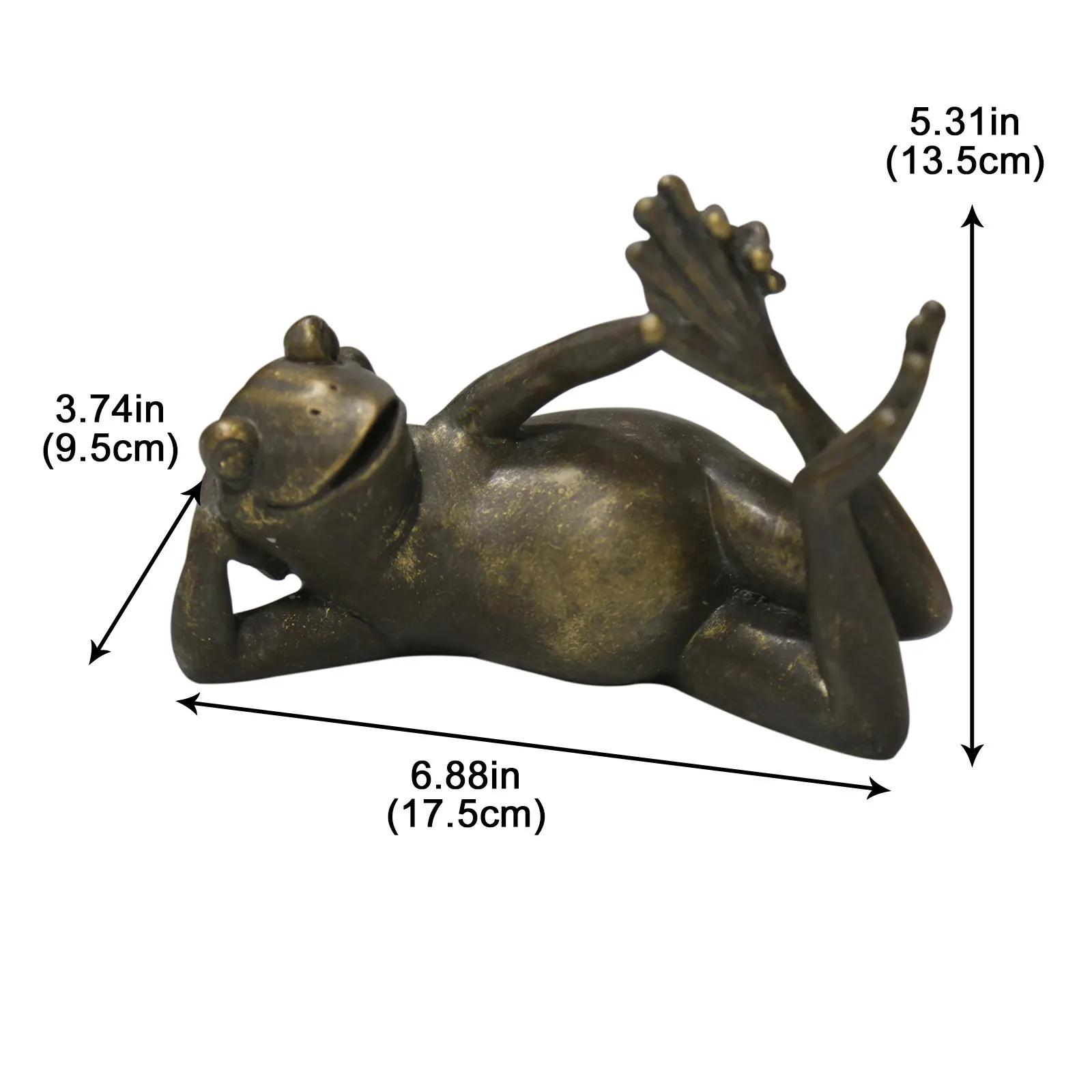 

Snoozing Garden Frog Figurine Resin Snoozing Frog Jardin Statue Garden Decoration Outdoor Sculpture Home Decor Indoor Ornaments