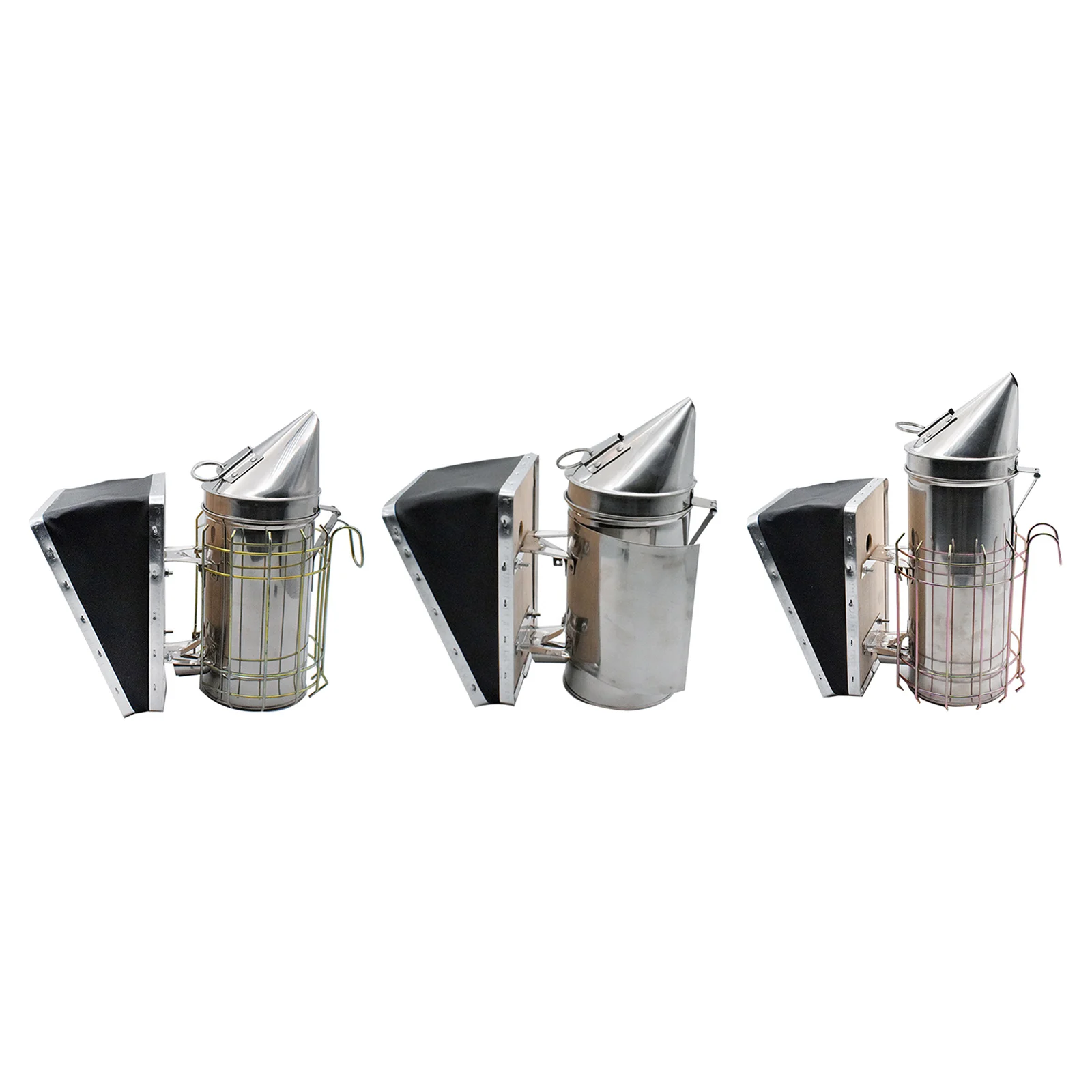 

Stainless Steel Bee Hive Smoker Fogging Machine with Heat Shield Black Bellow Beekeeping Accessories, Easy to Use