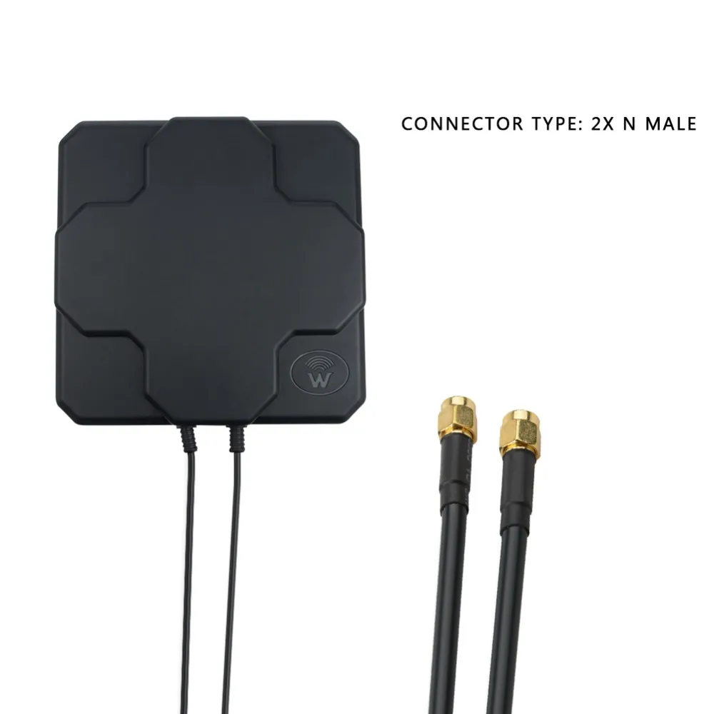 2*22 дБи наружная 4G LTE MIMO антенна двойная поляризационная панельная SAM штекер