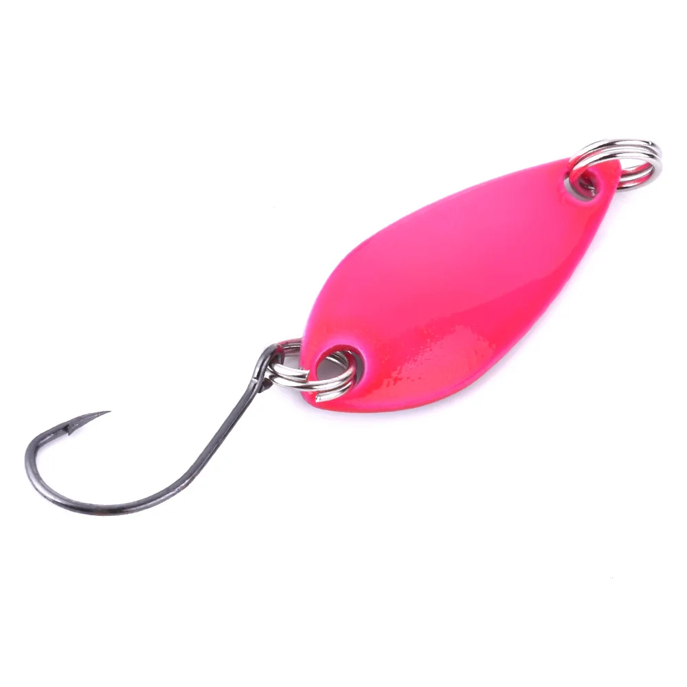 

Fishing Spoons Trout Lures 5Pcs/lot 2.6g 3cm Metal Casting Jig Lures with Single Hook Fishing Lures