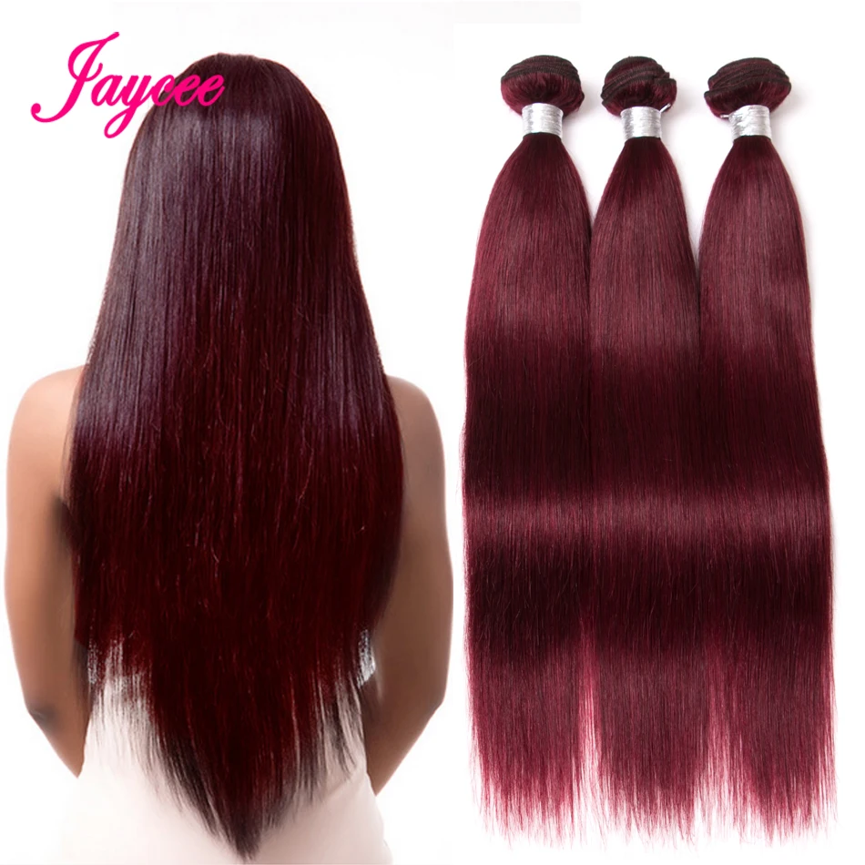 Jaycee предварительно окрашенные волосы вплетенные винно-красные человеческие