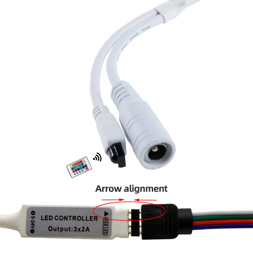 DC 12V Мини 24key пульт дистанционного управления IR RGB RGBW контроллер с мини диммером