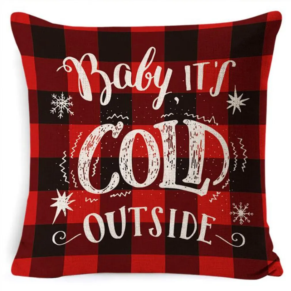 

4pcs Pillow Case Fashion Pillow Case Linen Super Soft Cushion Seat Pillow Cover Christmas Pillow Case Durable