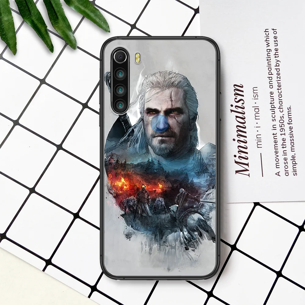 

Witchers Game Phone Case For Xiaomi Redmi Note 7 8 8T 9 9S 4X 7 7A 9A K30 Pro Ultra black Coque Soft Waterproof Tpu Shell Luxury