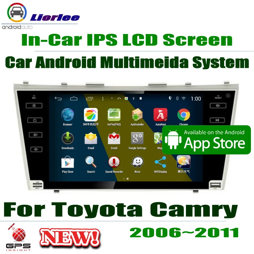 Автомобильный Android плеер 9 &quotIPS ЖК экран для Toyota Camry (XV40) 2006 ~ 2011 Φ AMP BT SD USB AUX