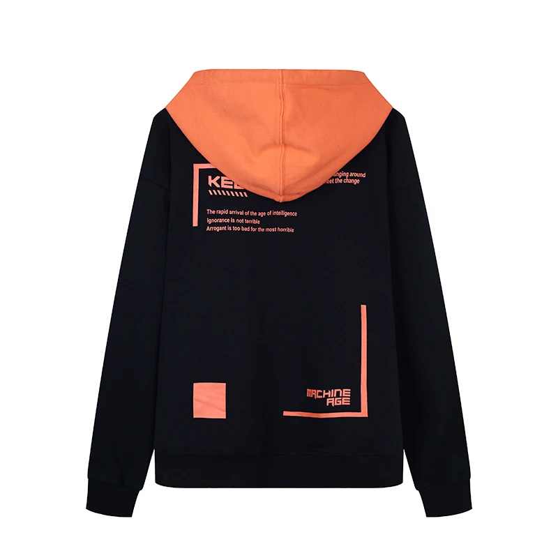 Мужские толстовки KELME Мужская толстовка в стиле хип хоп с буквенным принтом