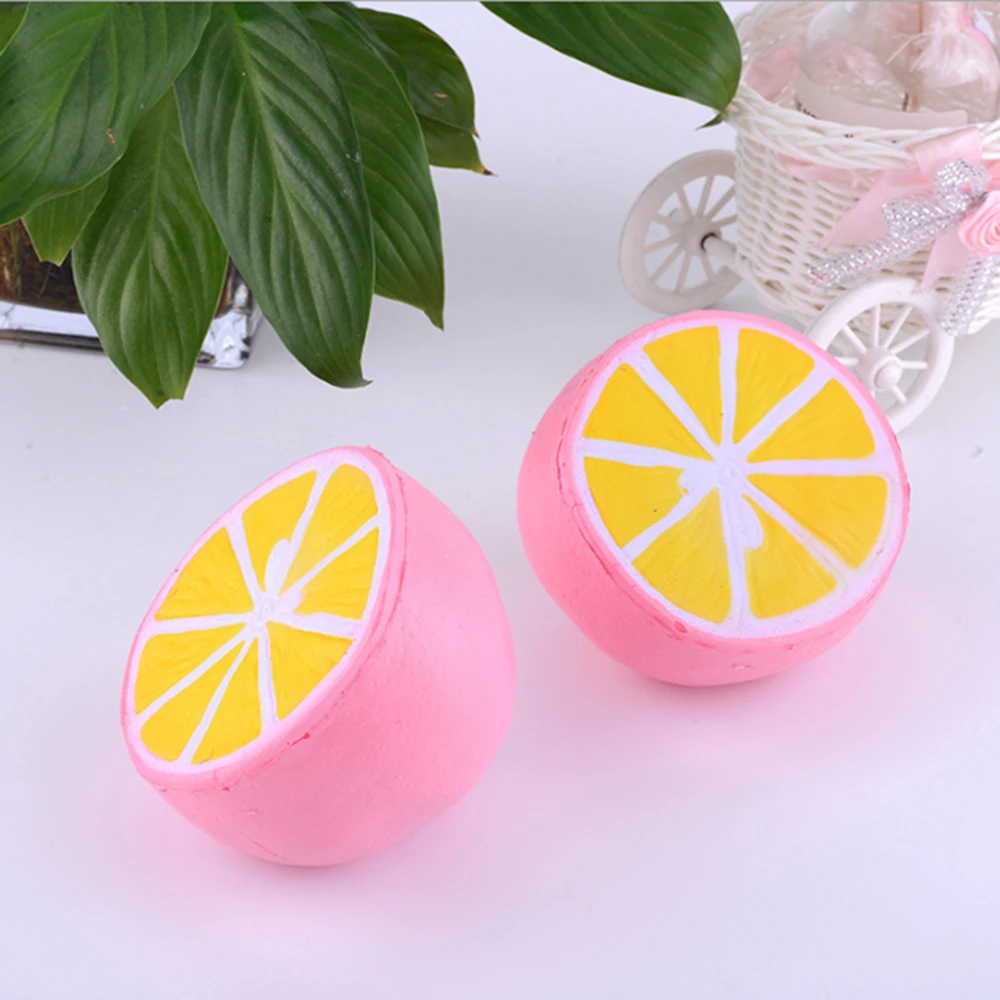 

Simulation Stretchy half lemon Slow Rising Scented Lemon Squeeze Toys Stress Relief Vent Kids Plaything Decompression Gifts