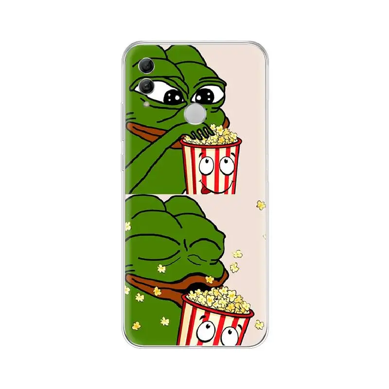 Мягкий чехол для телефона из ТПУ smug frog pepe Huawei Honor 10 10i 20 5C 7 7A 8A 8S 8X 9 9X Pro