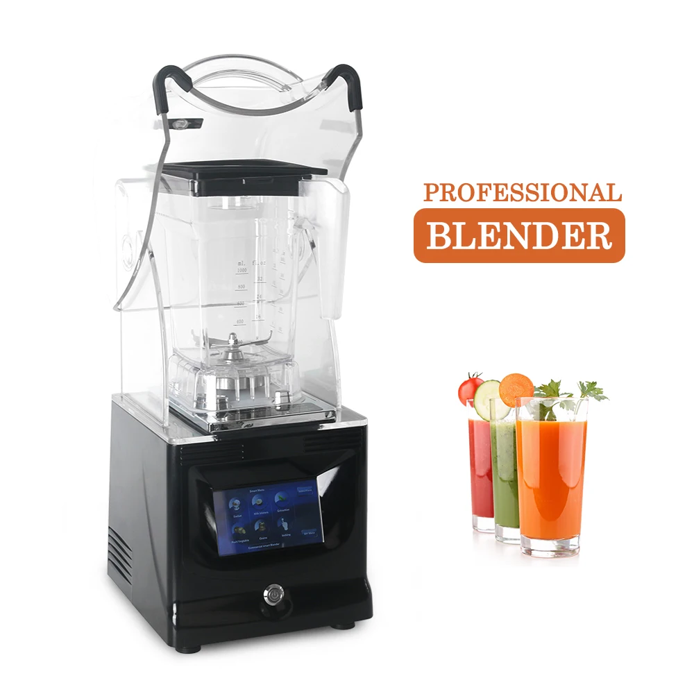 

GZZT Professional Smoothie Blender Touch Screen Juicer 1.5L Jar Mixer Commercial Food Processor Popular Sound Proof Blender
