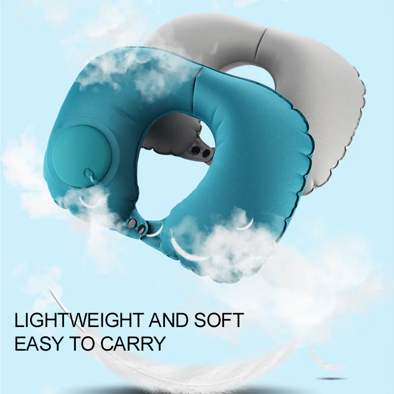 Портативная надувная U-образная подушка дорожная для автомобиля самолета шеи