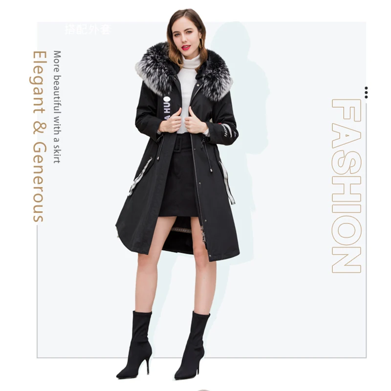2019 зимнее женское пальто из натурального меха настоящая меховая парка с