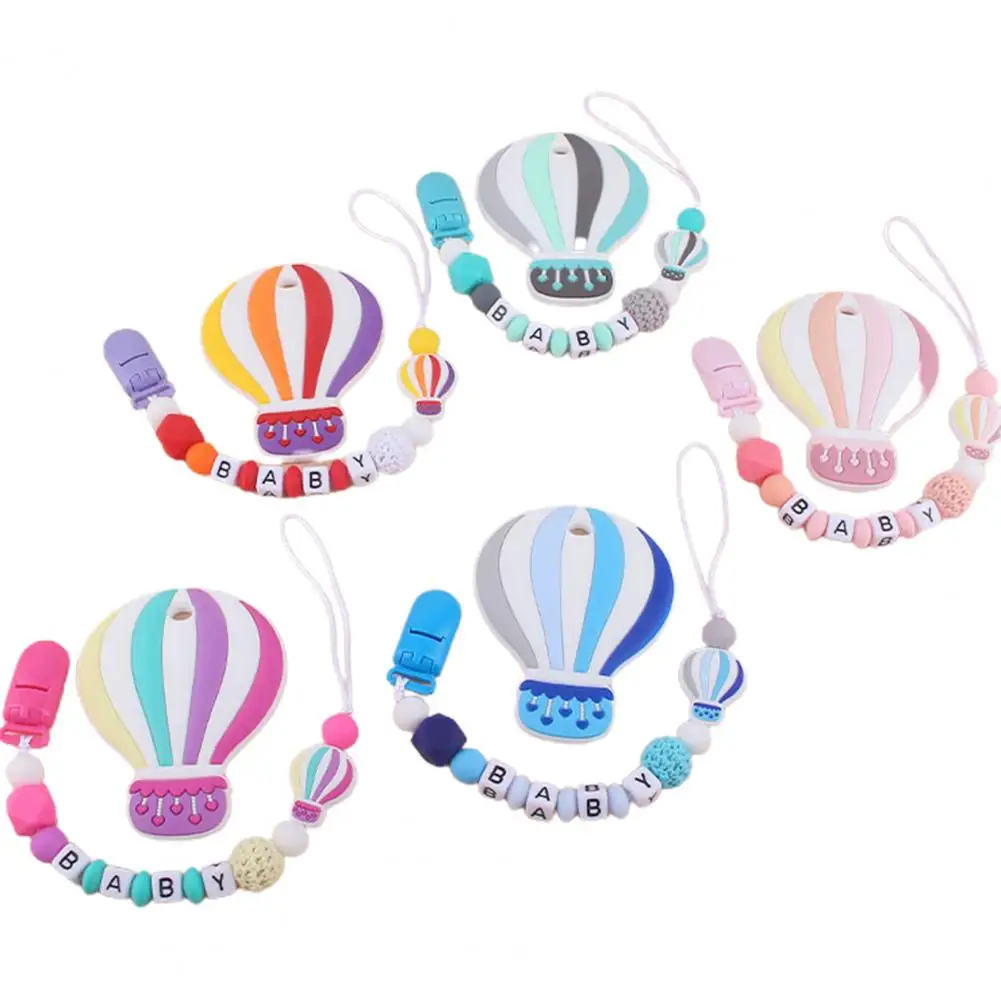 Chupete de silicona con forma de globo para beb&eacute;, mordedor masticable de dibujos animados, para hacer ejercicio-4