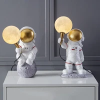 2021 nordic creative astronaut ornaments moon planet layout bedroom cartoon childrens room bedside table lamp decoration