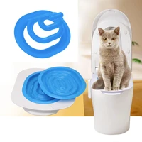 plastic cat toilet training kit cat litter mat toilet trainer for training pet clean pet cat puppy toilet seat pad pet supplies