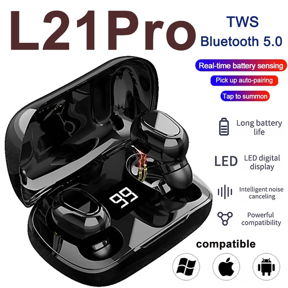 

Hot Sale L21 Pro TWS fone bluetooth sem fio Wireless Ear buds auriculares manos libres Handfree Gaming Headset for Smart Phone
