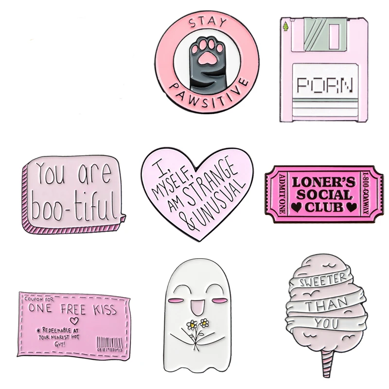 Женская эмалированная брошь в виде розовой лапы стиле ретро | Украшения и