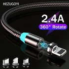 Магнитный зарядный кабель HEZUGOYI, Micro USB, для iPhone 11 Pro, X, Max, 1 м